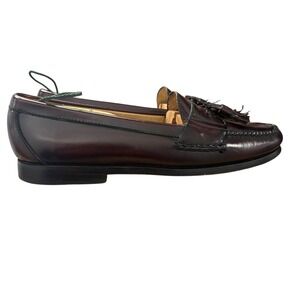 Cole Haan Mens Burgundy Leather Tassel Loafers Dress Shoes Size 11 B